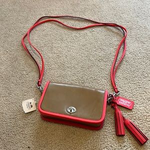 Coach purse. Brand new. never used. brown and pink.